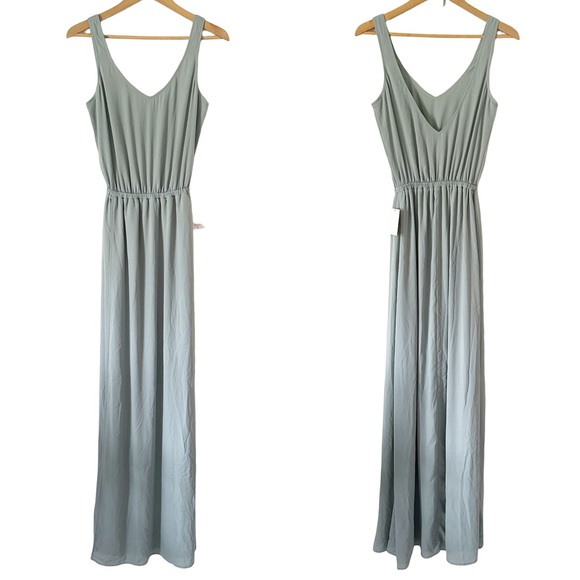 Show Me Your Mumu Kendall Maxi Dress in Silver Sage Crisp XXS NWT - Picture 3 of 13